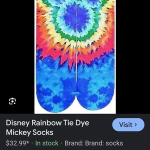 Tie dye Mickey Mouse Socks